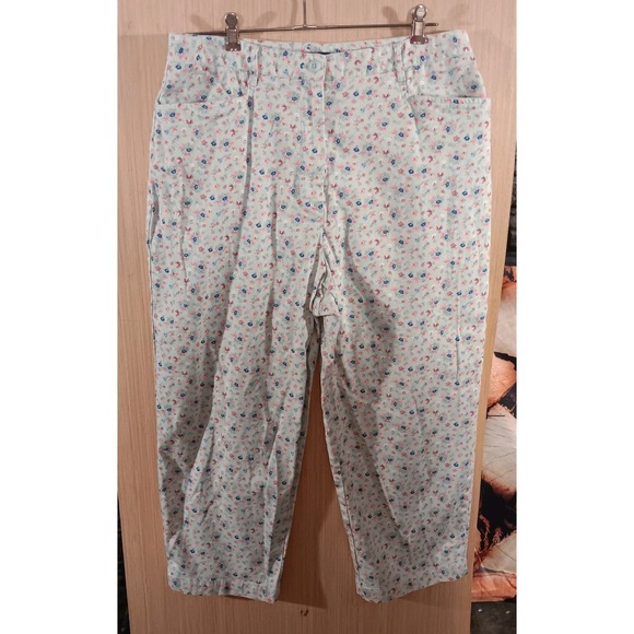 Liz Claiborne Crazy Horse Floral‎ Capri High Waisted Pants - Picture 1 of 8